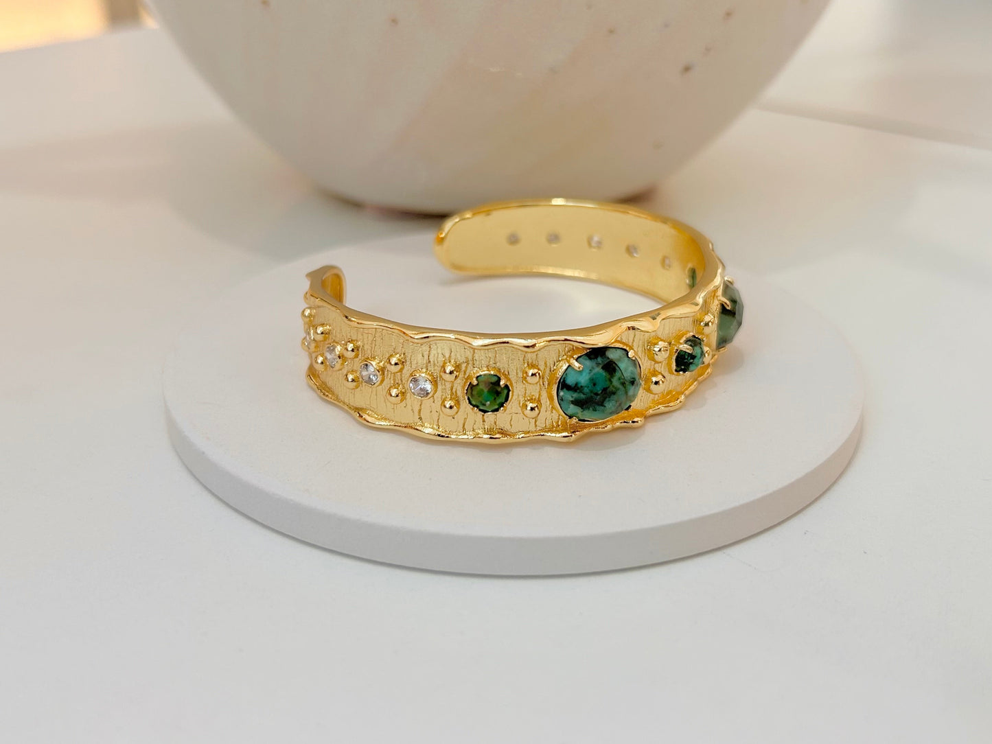 
                  
                    African Turquoise Solara Cuff Bracelet
                  
                