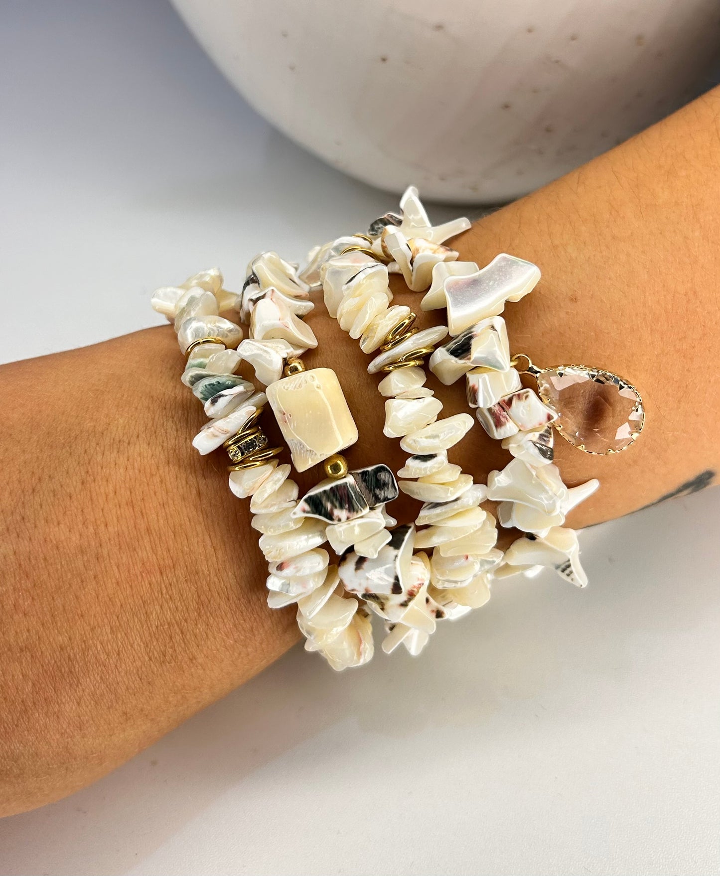 
                  
                    Beachcomber Stone Mix Elastic Bracelet Stackable Set
                  
                