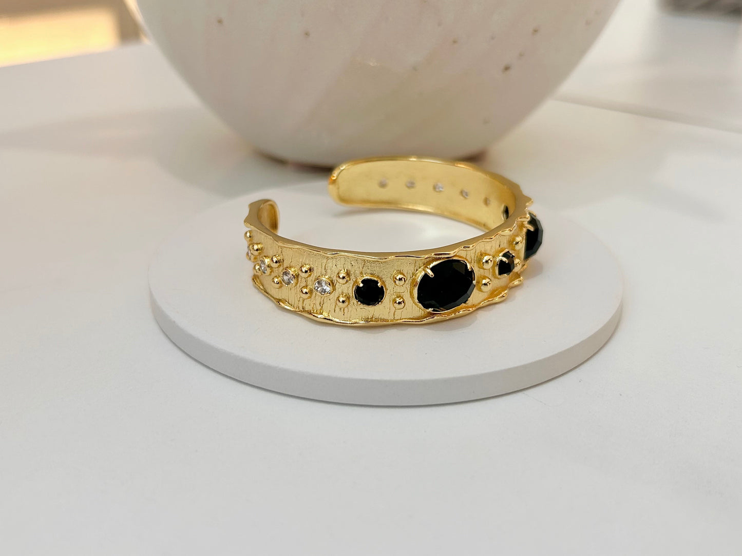 
                  
                    Black Obsidian Solara Cuff Bracelet
                  
                