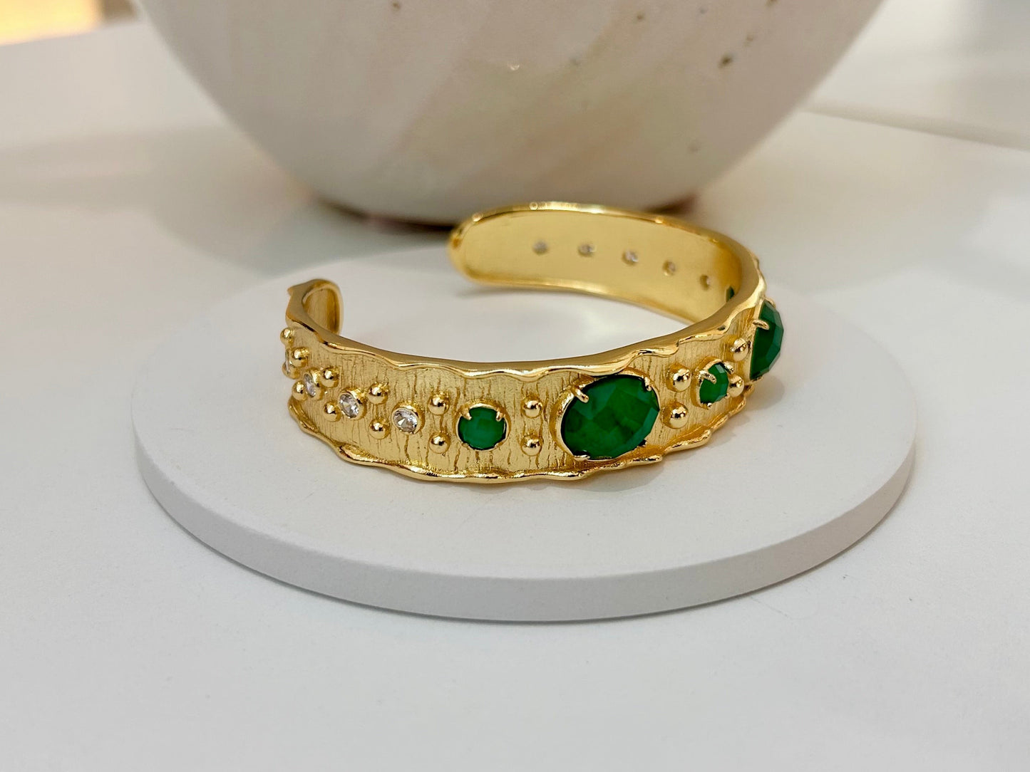 
                  
                    Green Jade Solara Cuff Bracelet
                  
                