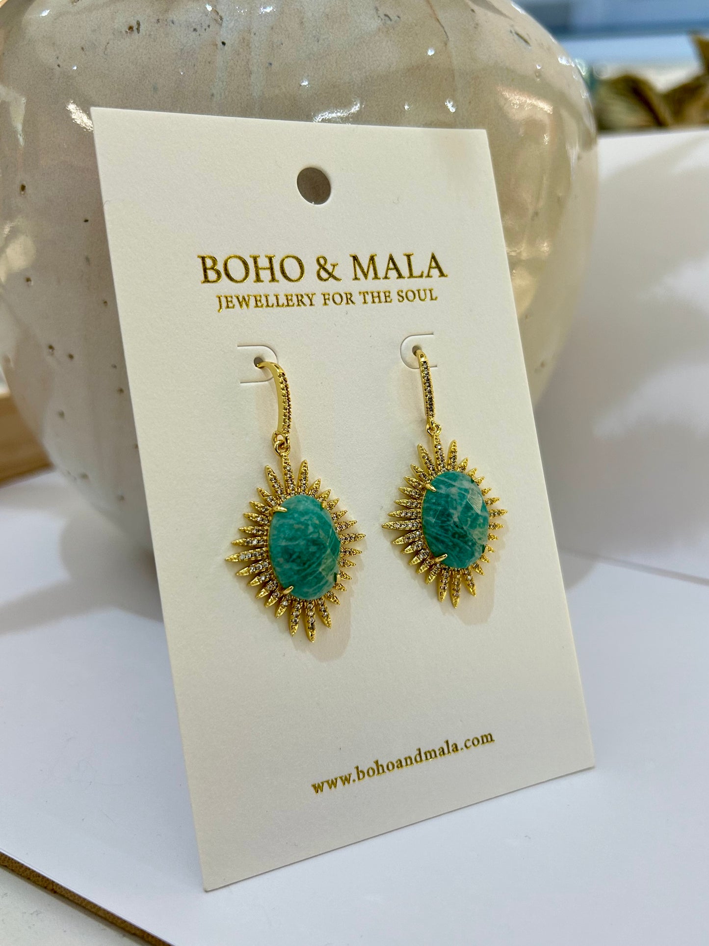 
                  
                    Amazonite Astra Earrings
                  
                