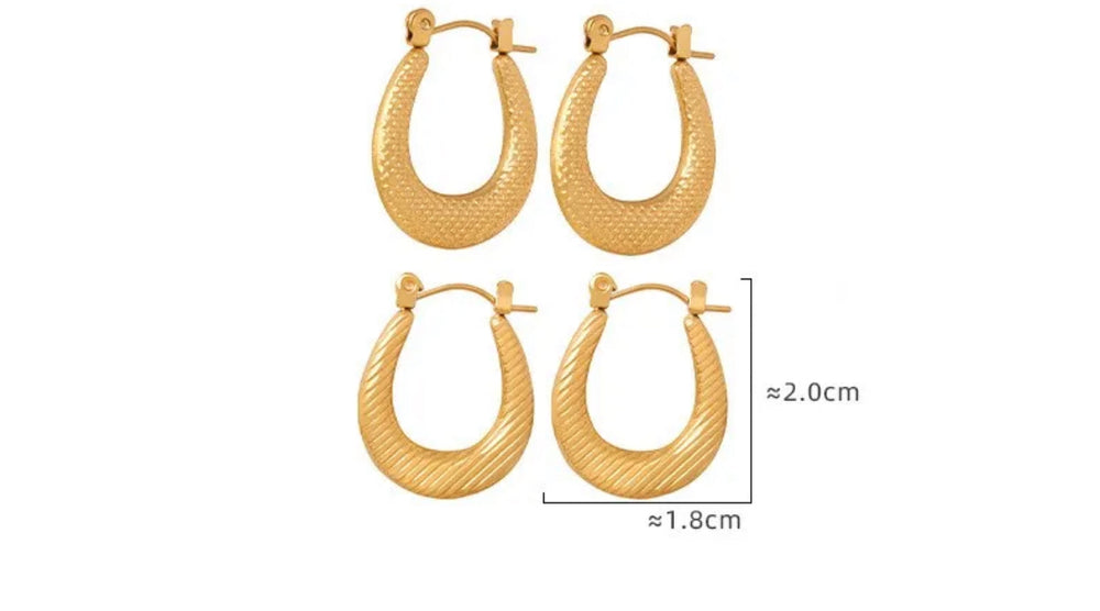 
                  
                    Boho & Mala Stainless Steel Gold Plated Hoop Earrings
                  
                
