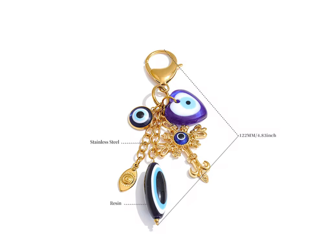 
                  
                    Evil Eye Charm Key Ring
                  
                