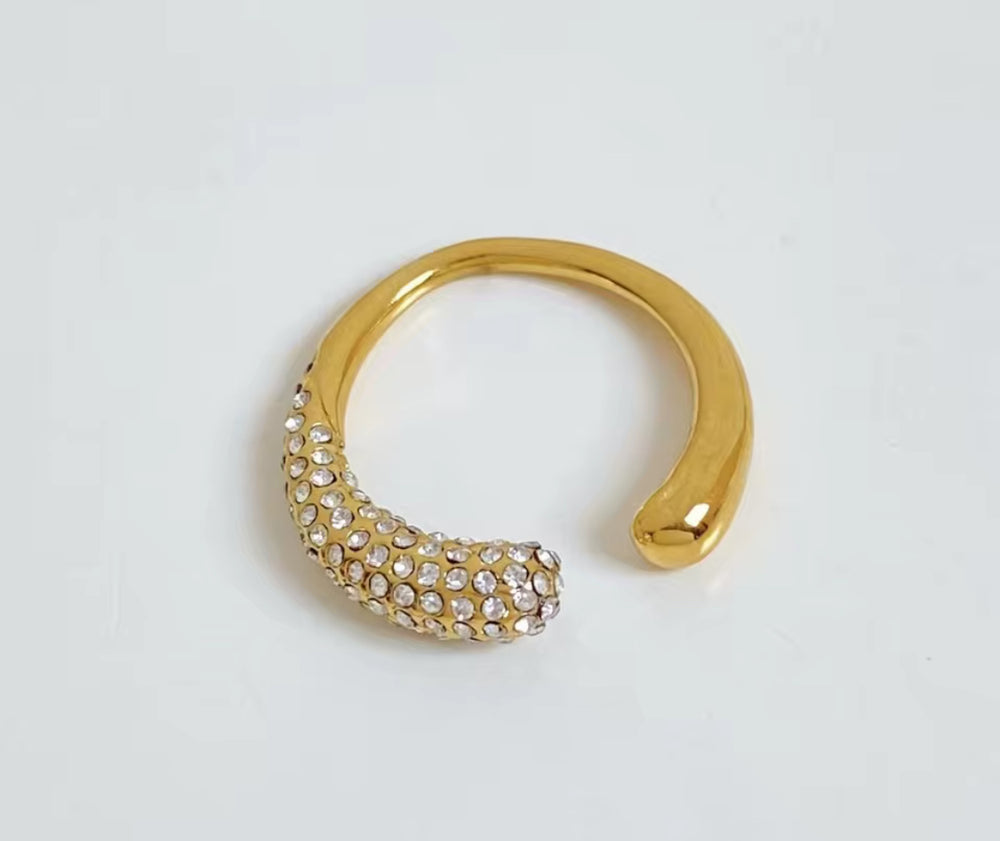 Gold Plated Stainless Steel Waterproof & Tarnish-Free Adjustable Ring- Boho Jewellery For Everyday Wear