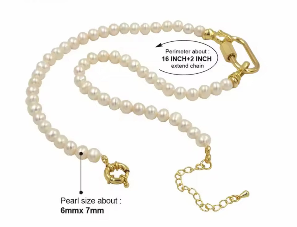 
                  
                    Beaded Freshwater Pearl Necklace
                  
                