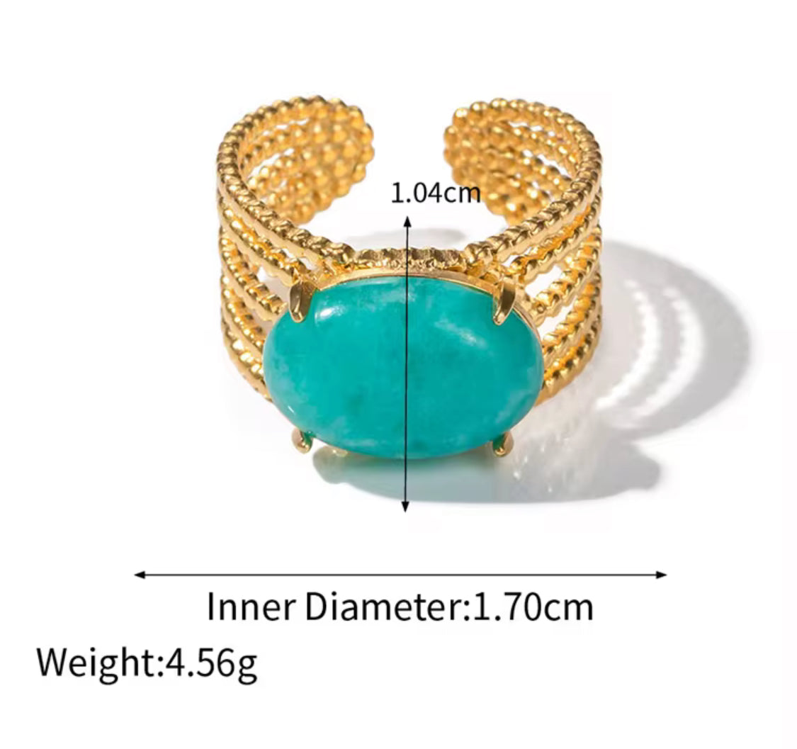 
                  
                    Gold Plated Stainless Steel Waterproof & Tarnish-Free Adjustable Ring- Boho Jewellery For Everyday Wear
                  
                