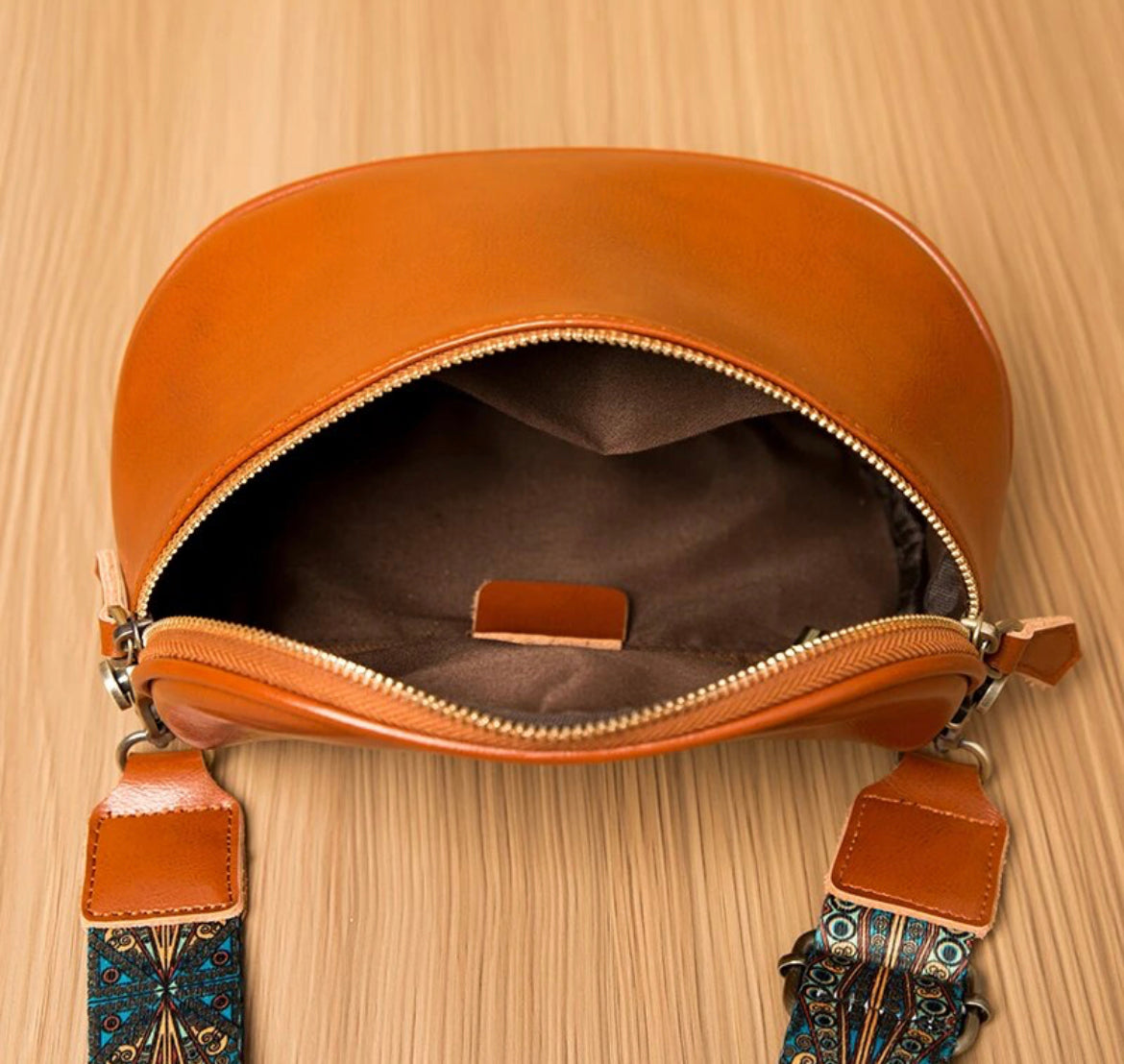 
                  
                    Boho & Mala Crossbody Leather Bag- Brown B1018
                  
                