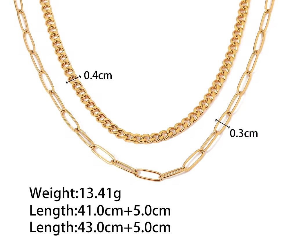 
                  
                    Double Layer Gold Plated Pendant Stainless Steel Waterproof & Tarnish-Free Necklaces- Boho Jewellery For Everyday Wear
                  
                