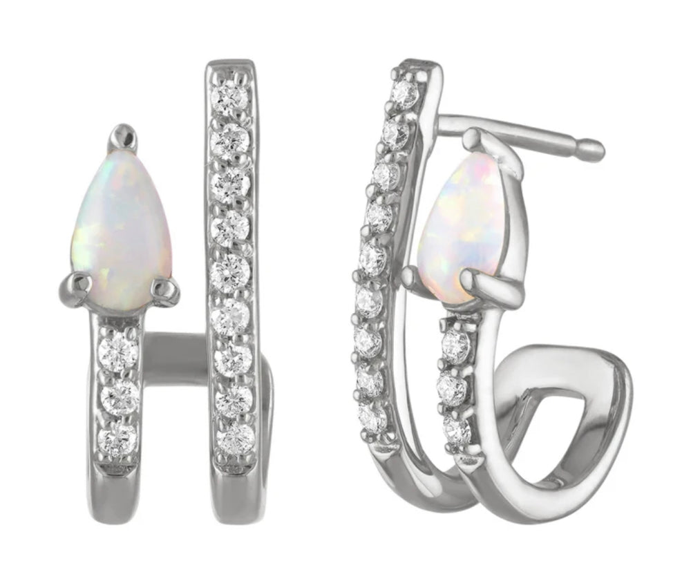 Boho & Mala Opal Sterling Silver Stud Earrings