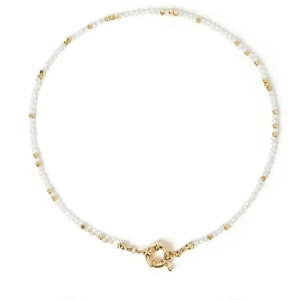 
                  
                    Boho & Mala White Mini Gemstone Beaded Necklace
                  
                