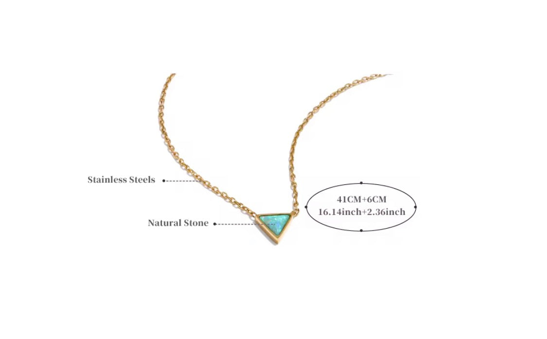
                  
                    Opal Triangle Necklace
                  
                