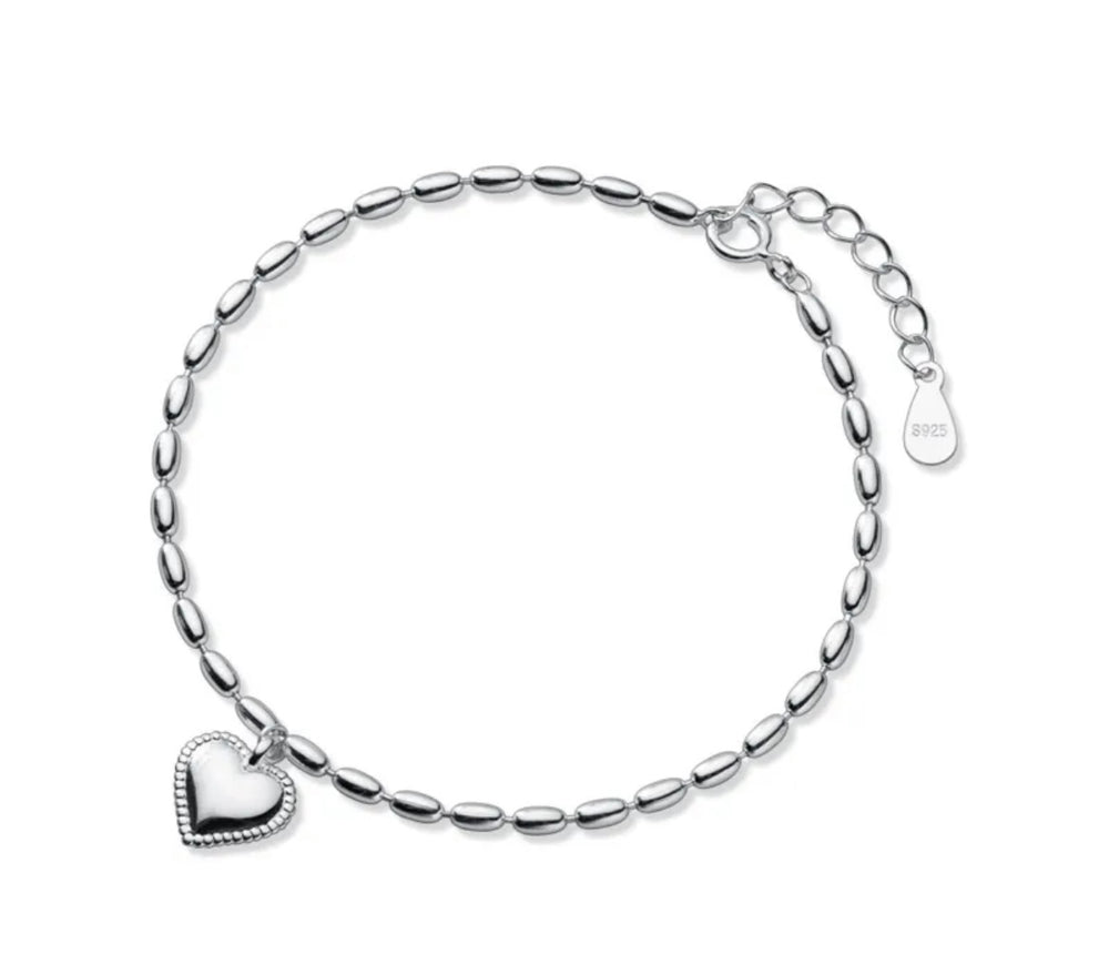
                  
                    Boho & Mala Heart Sterling Silver Bracelet
                  
                