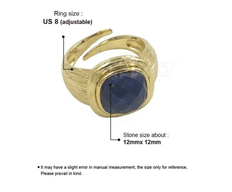 
                  
                    Boho & Mala Rose Quartz Gold Ring (size 9)
                  
                
