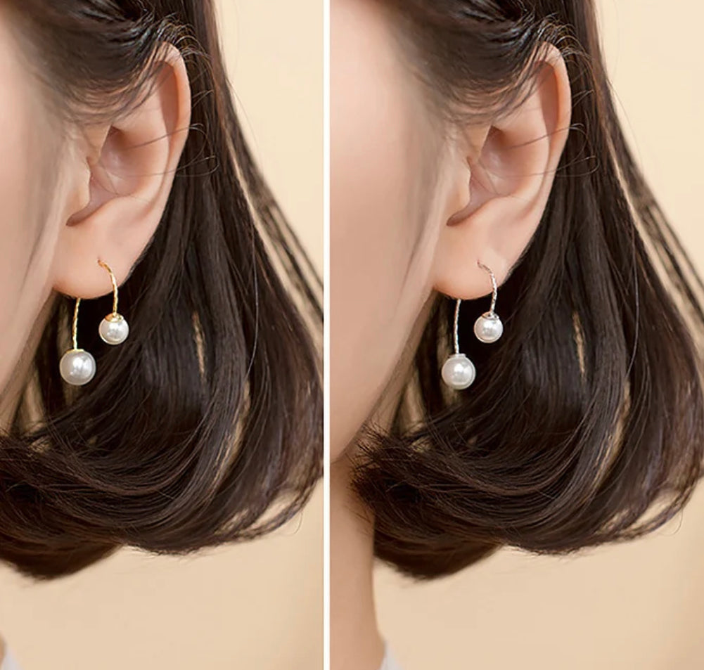 
                  
                    Boho & Mala Double Pearl 18k Gold Plated Earrings
                  
                