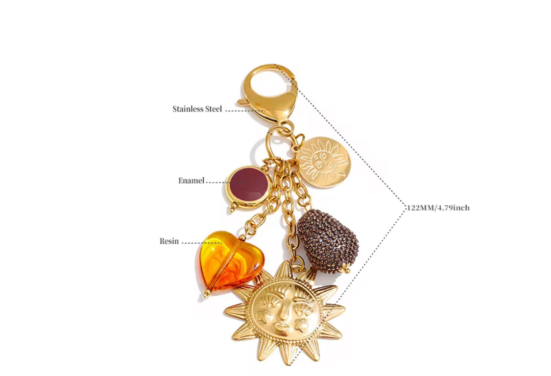 
                  
                    Boho Sun Charm Key Ring
                  
                