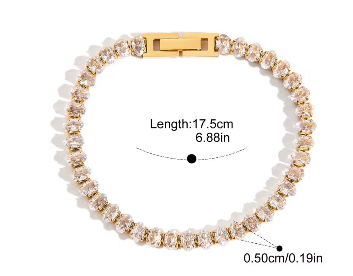 
                  
                    Aurora Oval Crystal Tennis Bracelet
                  
                