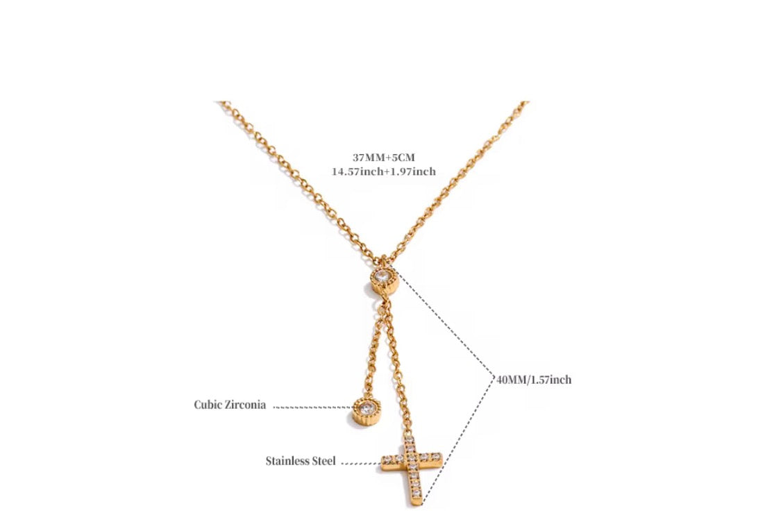 
                  
                    Faith Cross Drop Necklace
                  
                