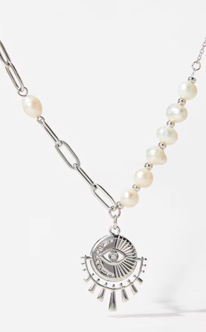 Boho & Mala Stainless Steel Pendant Necklace