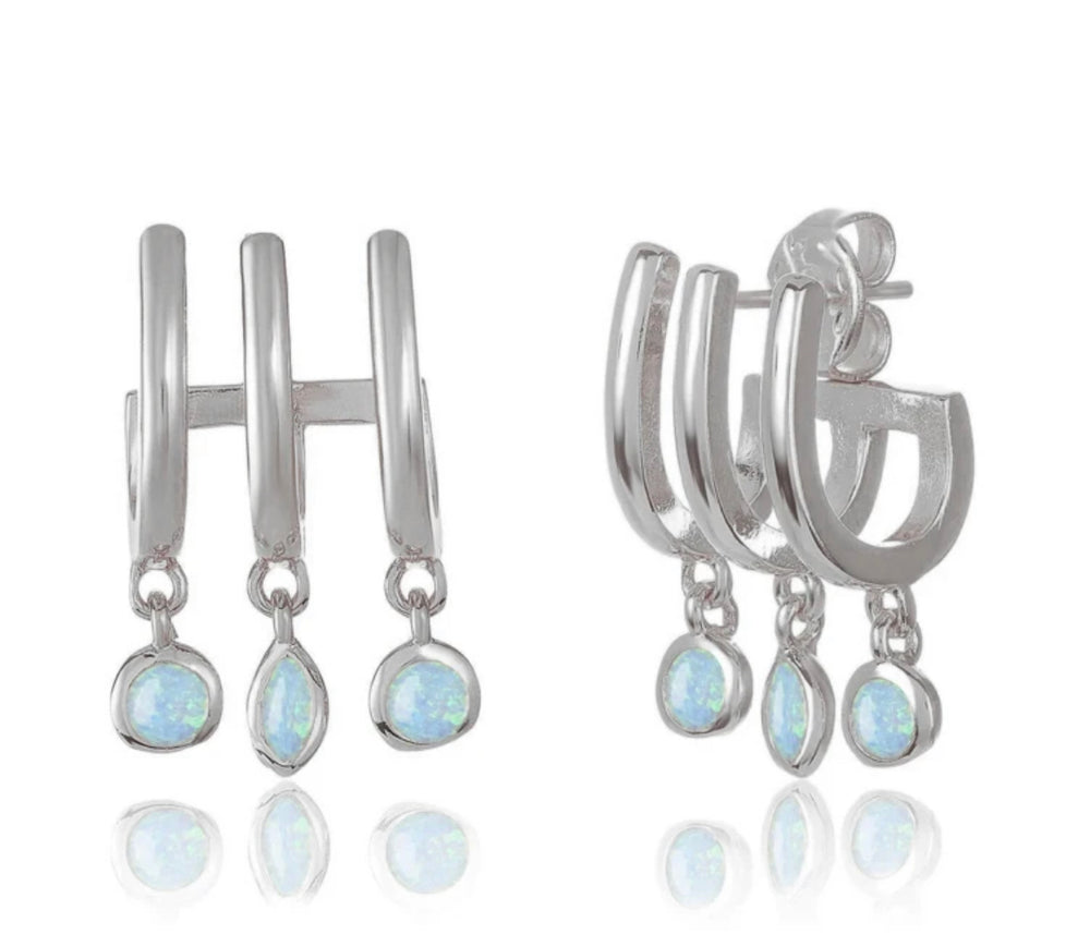 
                  
                    Boho & Mala Triple Blue Opal Sterling Silver Stud Earrings
                  
                