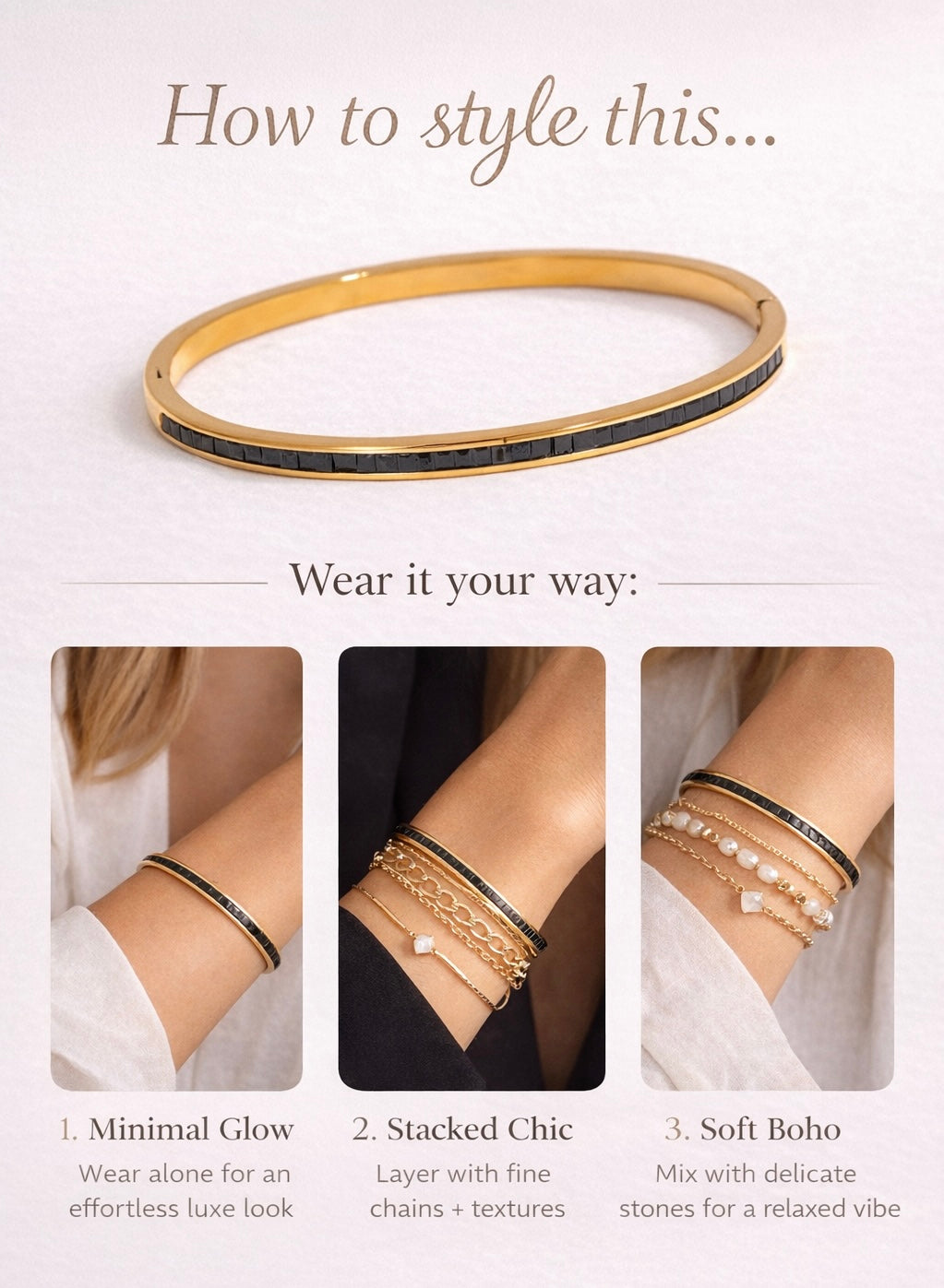 
                  
                    Waterproof Tarnish-Free Boho Stainless Steel Bracelet – Everyday Jewellery for Free Spirits Green
                  
                