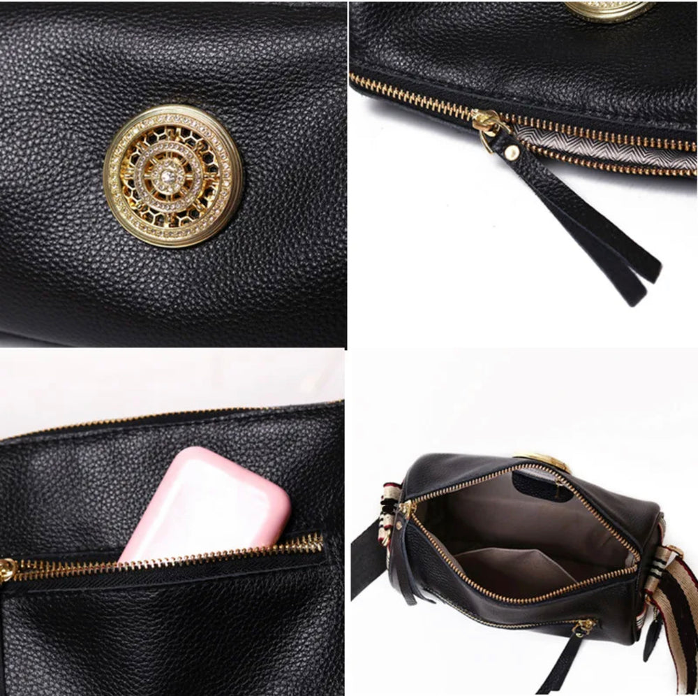
                  
                    Boho & Mala Crossbody Leather Bag- Black B1012
                  
                