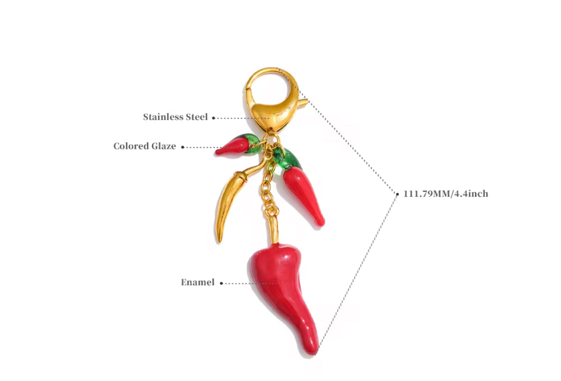 
                  
                    Red Chilli Charm Key Ring
                  
                