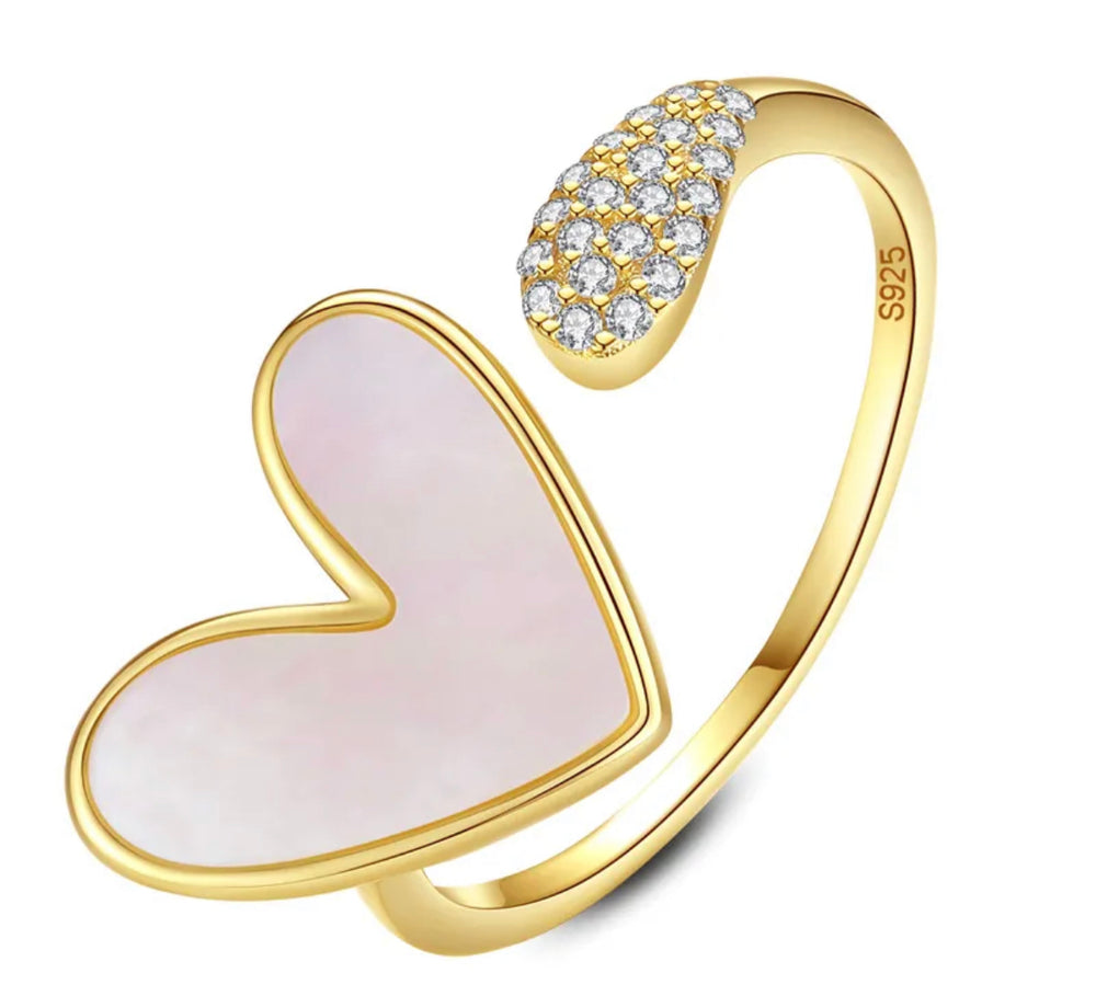 
                  
                    Boho & Mala Heart 18k Gold Ring (adjustable)
                  
                