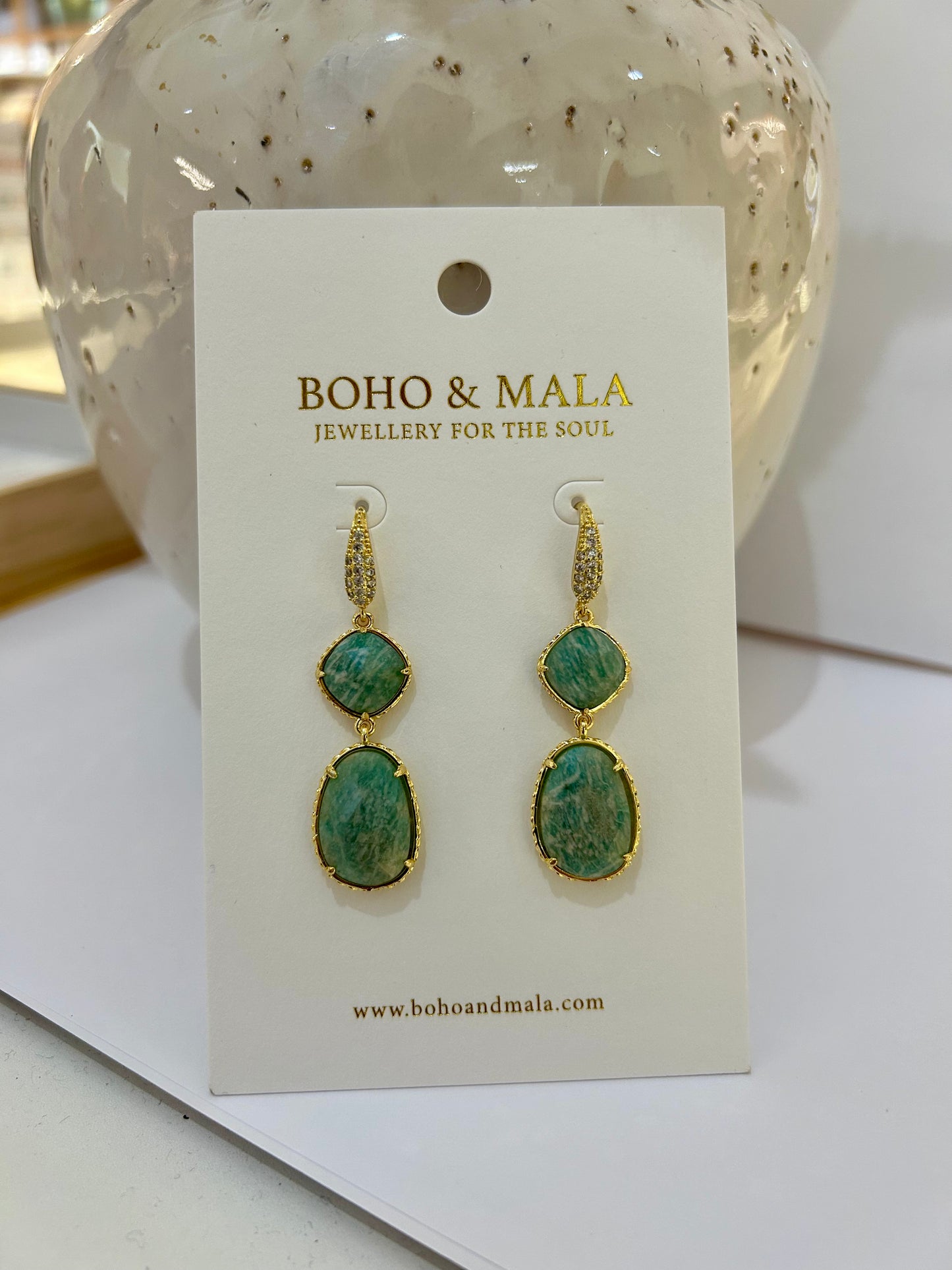 
                  
                    Amazonite Amara Earrings
                  
                