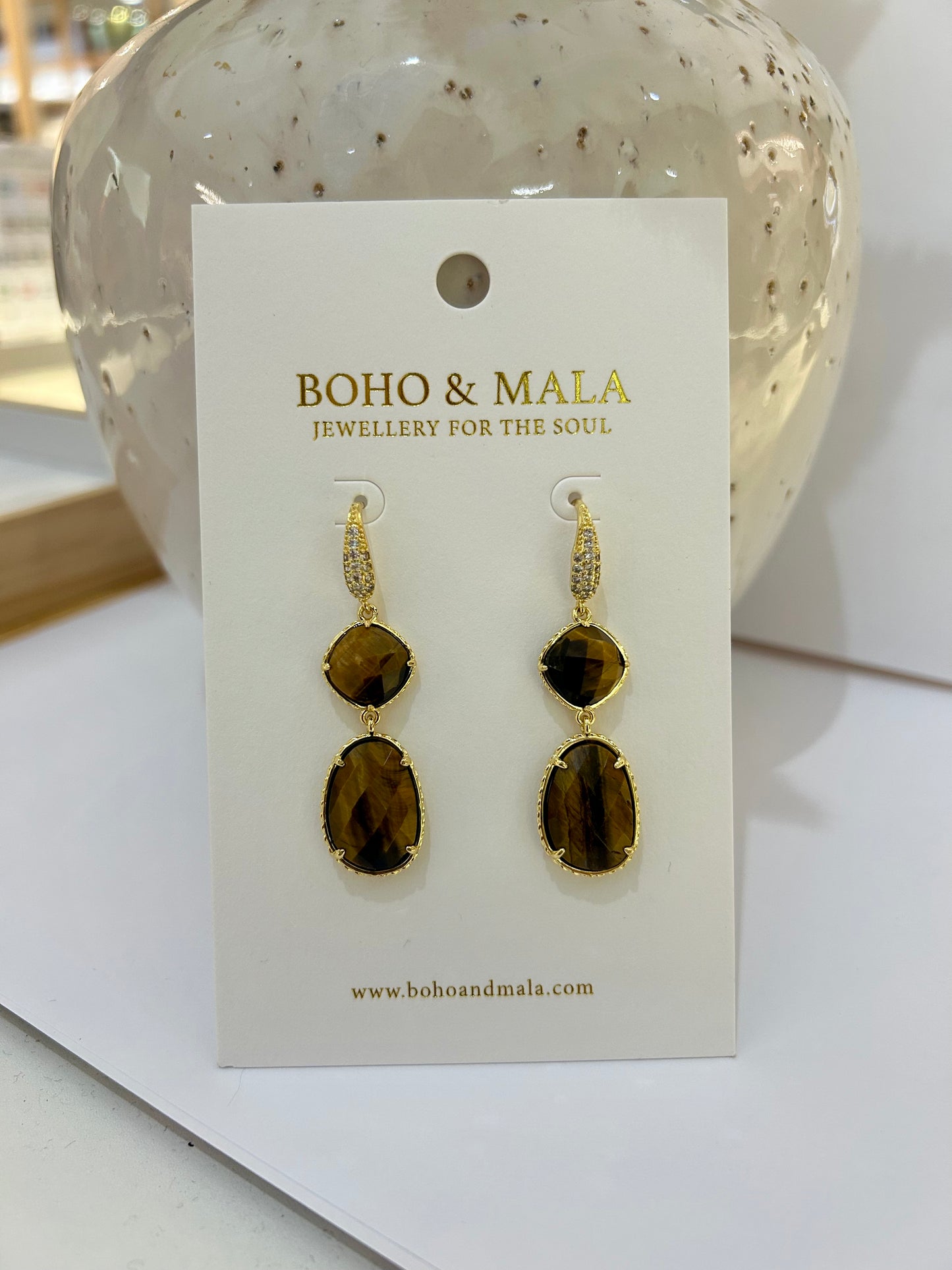 
                  
                    Tiger’s Eye Amara Earrings
                  
                
