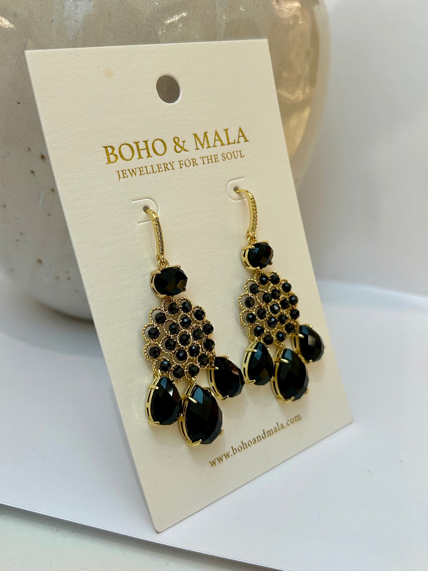 
                  
                    Black Onyx Soleya Earrings
                  
                