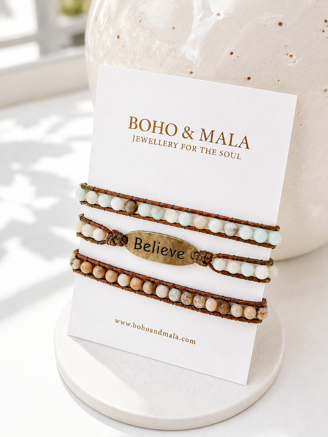 Believe Handmade Natural Stone Wrap Bracelet