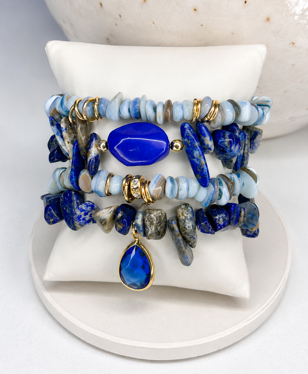 
                  
                    Ocean Majesty Stone Mix Elastic Bracelet Stackable Set
                  
                