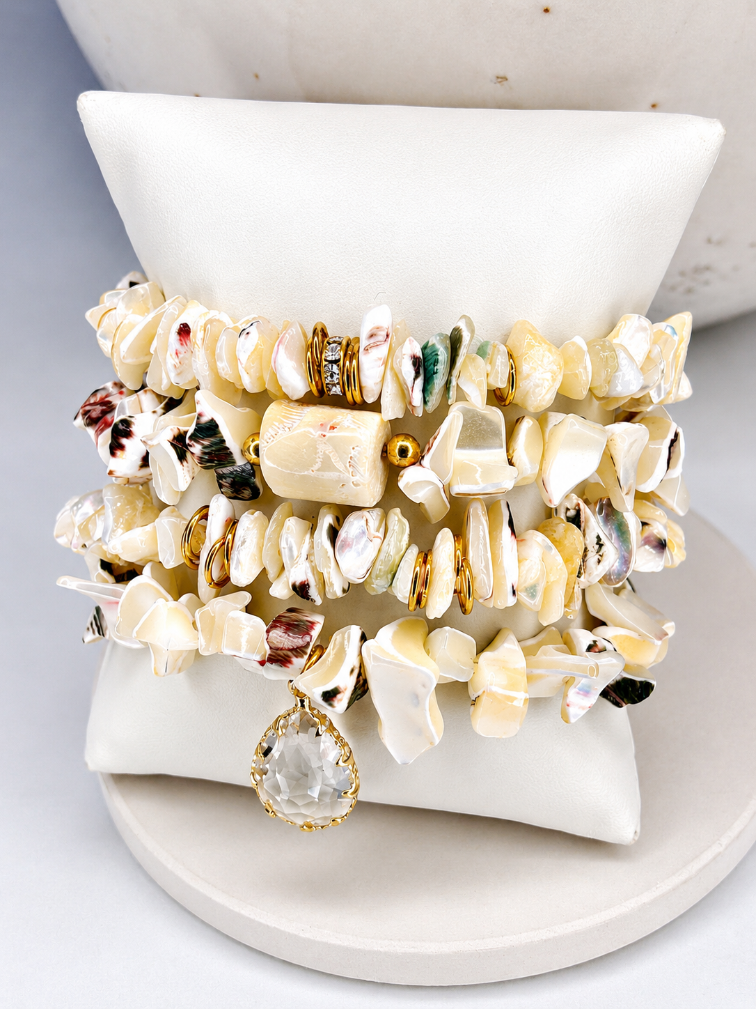 
                  
                    Beachcomber Stone Mix Elastic Bracelet Stackable Set
                  
                