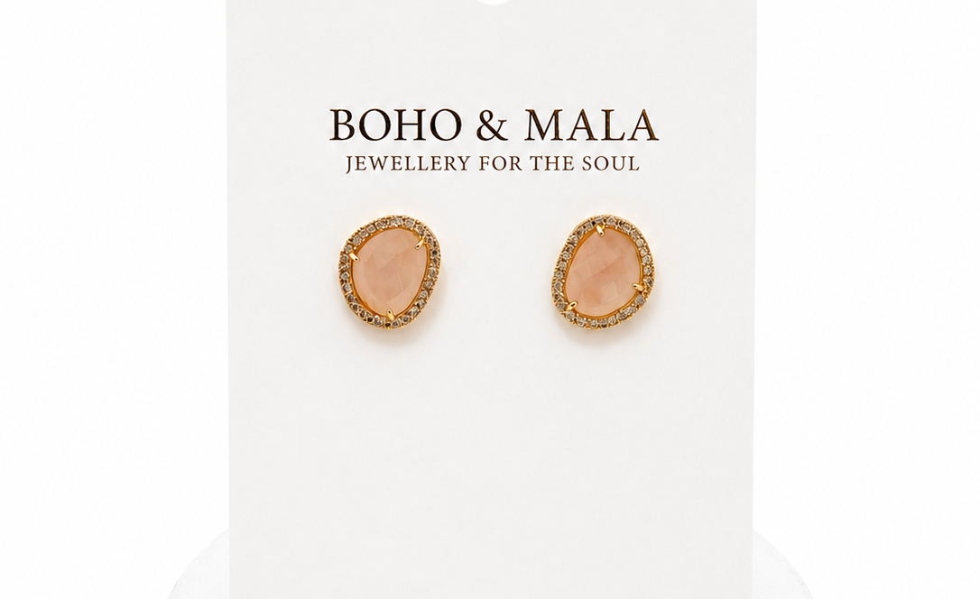 Celestine Rose Quartz Earrings