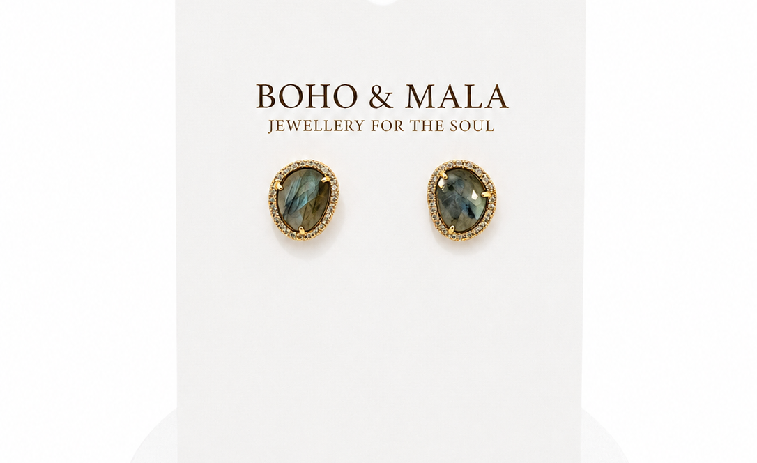 Celestine Labradroite Earrings
