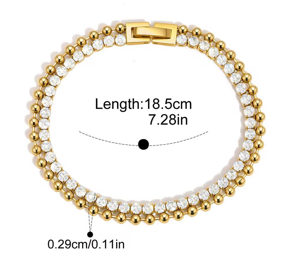 
                  
                    Aurora Crystal Beaded Tennis Bracelet
                  
                