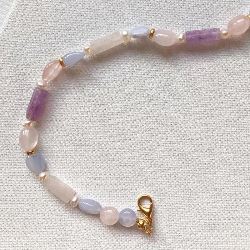 
                  
                    Boho & Mala Gold Freshwater Pearl/Stone Beads Necklace
                  
                