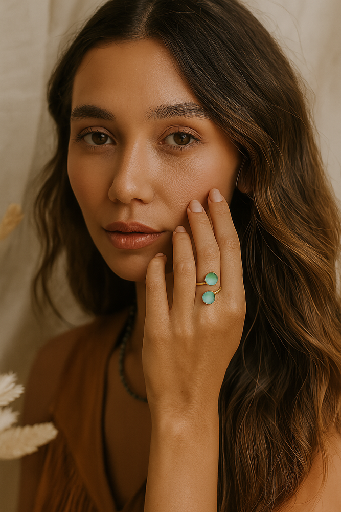 
                  
                    Boho & Mala Australian Jade Gold Adjustable Ring R1075
                  
                