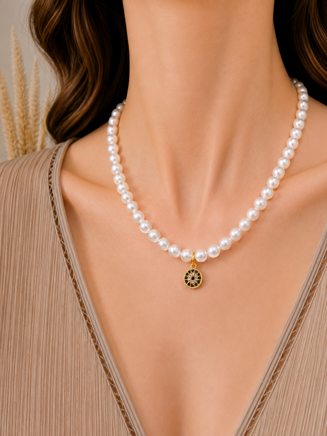 
                  
                    Selene Eye Pearl Necklace
                  
                