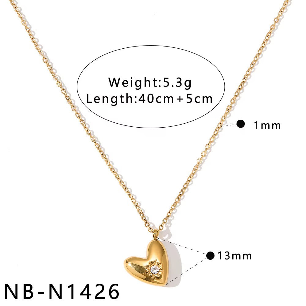 
                  
                    Amora Crystal Heart Waterproof Necklace
                  
                