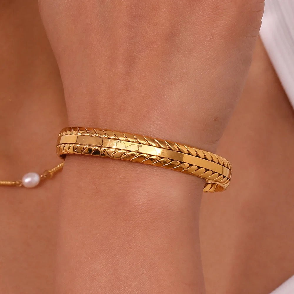 
                  
                    Boho & Mala Gold Cuff Bracelet
                  
                