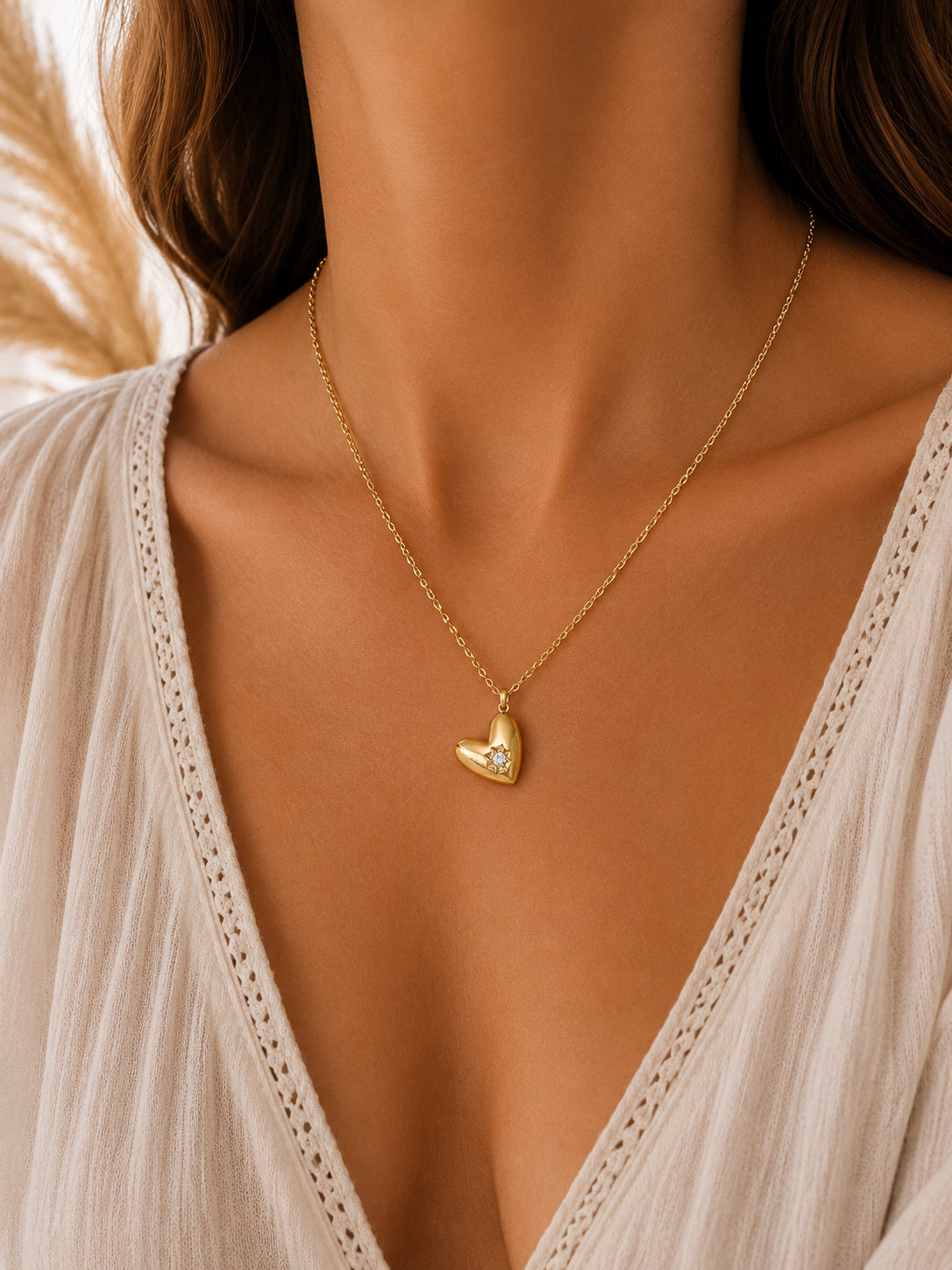 
                  
                    Amora Crystal Heart Waterproof Necklace
                  
                