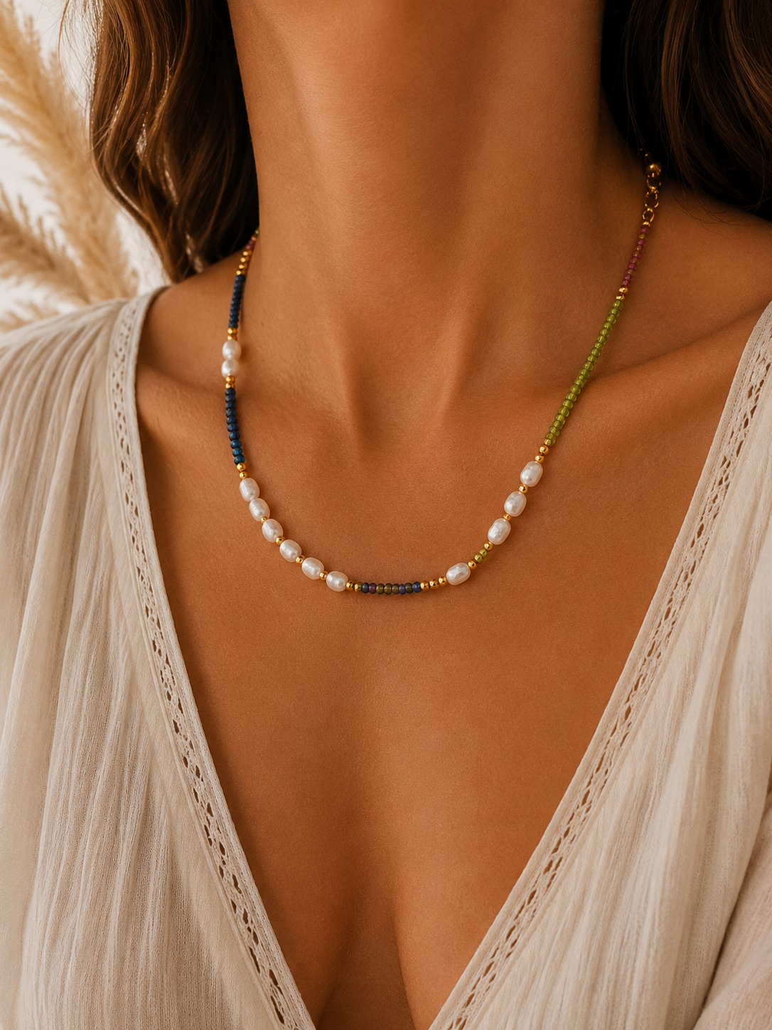 
                  
                    Soleil Rainbow Pearl Necklace
                  
                