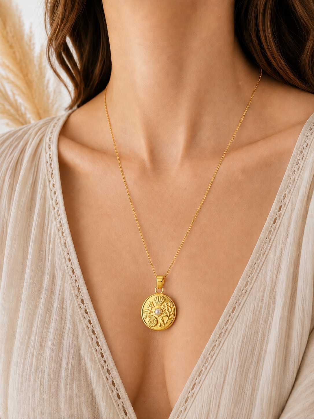 
                  
                    Boho & Mala 18k Gold Plated Pendant Necklace
                  
                