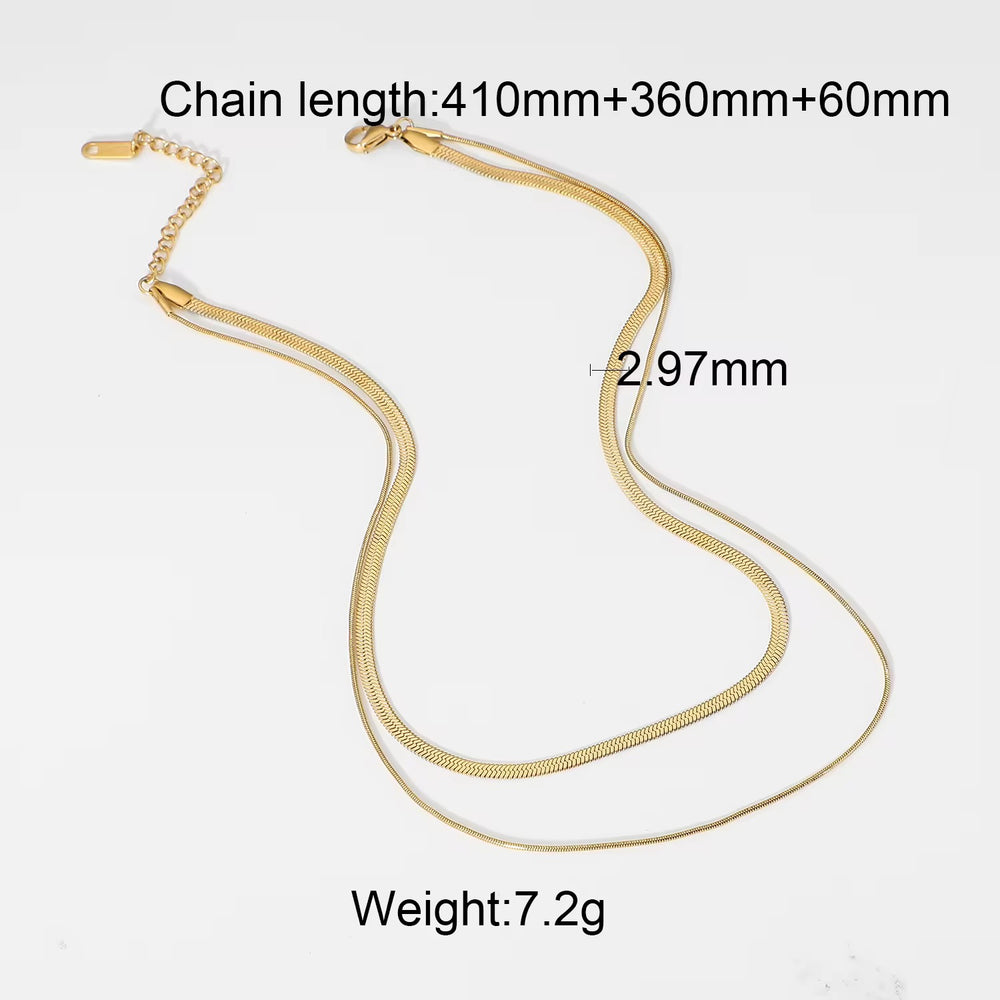 
                  
                    Layered Chain Necklace Beach Australian Owned Boho And Mala Gold Plated Under Stainless Steel Statement Necklace Waterproof Tarnish-Free Earrings Everyday Boho Jewellery
                  
                