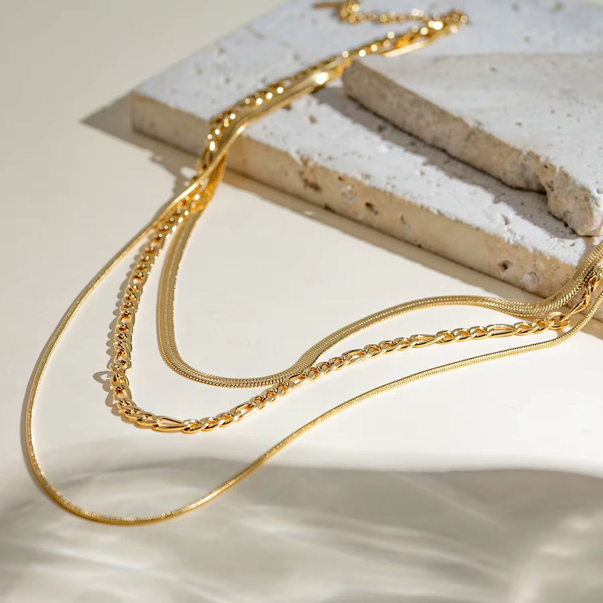 Layered Chain Necklace Beach Australian Owned Boho And Mala Gold Plated Under Stainless Steel Statement Necklace Waterproof Tarnish-Free Earrings Everyday Boho Jewellery