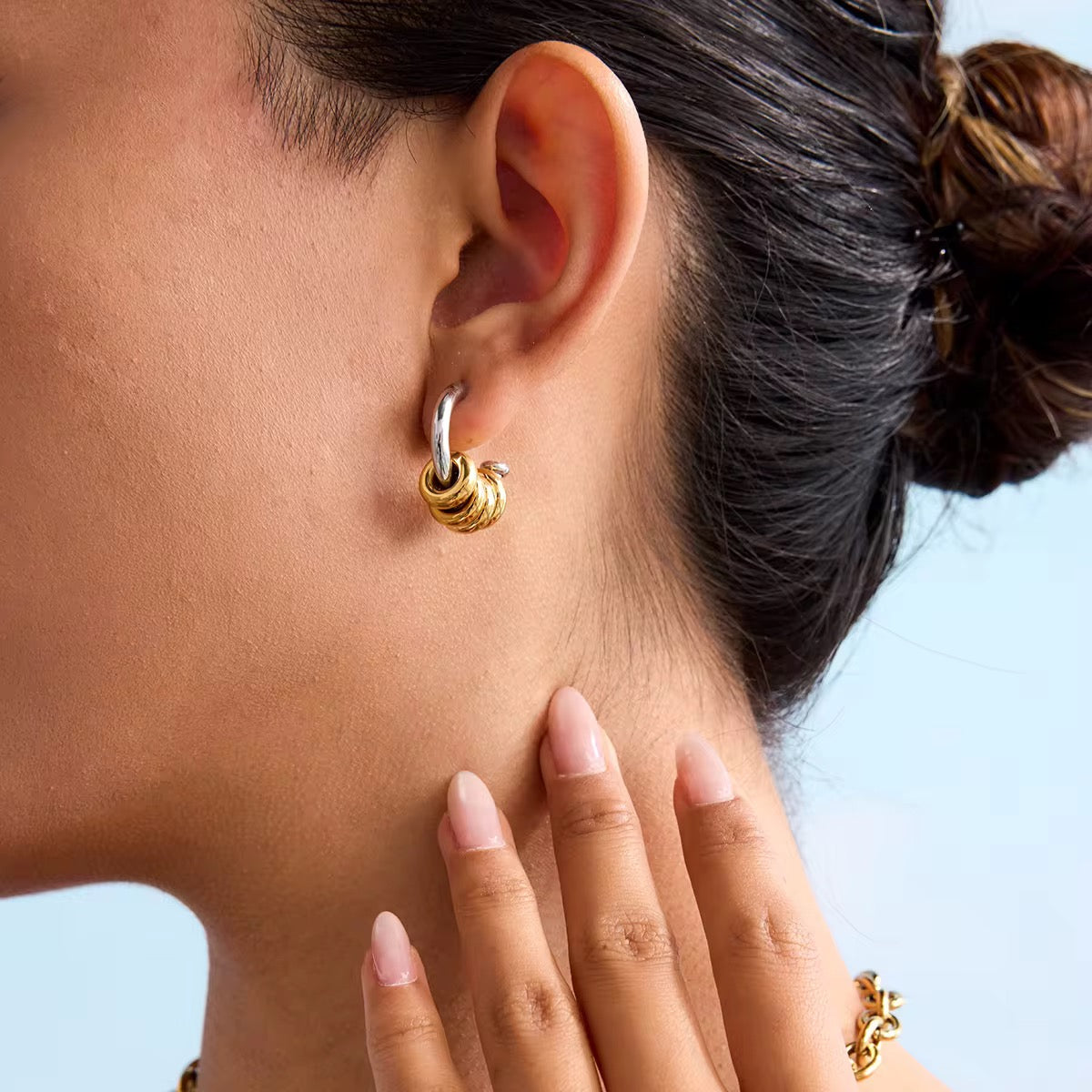 
                  
                    Australian owned Boho & Mala Gold Waterproof Tarnish Free Everyday Earring
                  
                