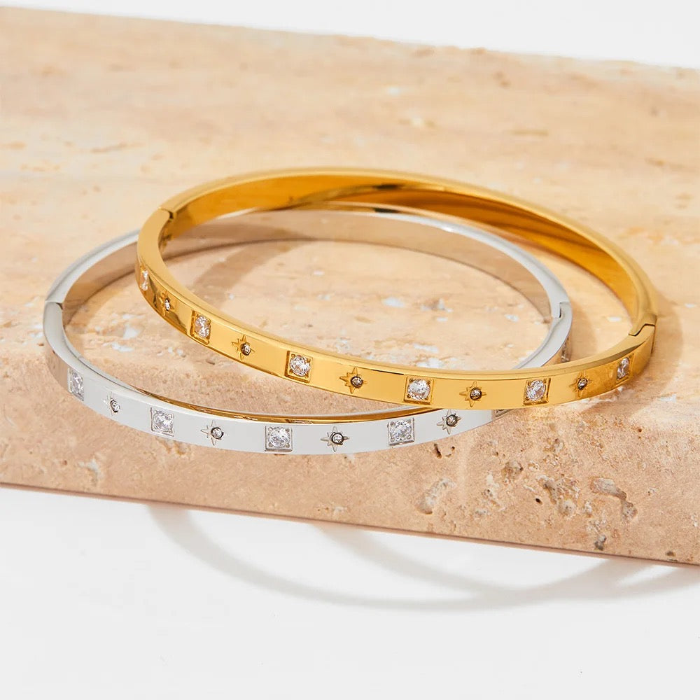 
                  
                    Boho & Mala Gold Bangle Bracelet
                  
                