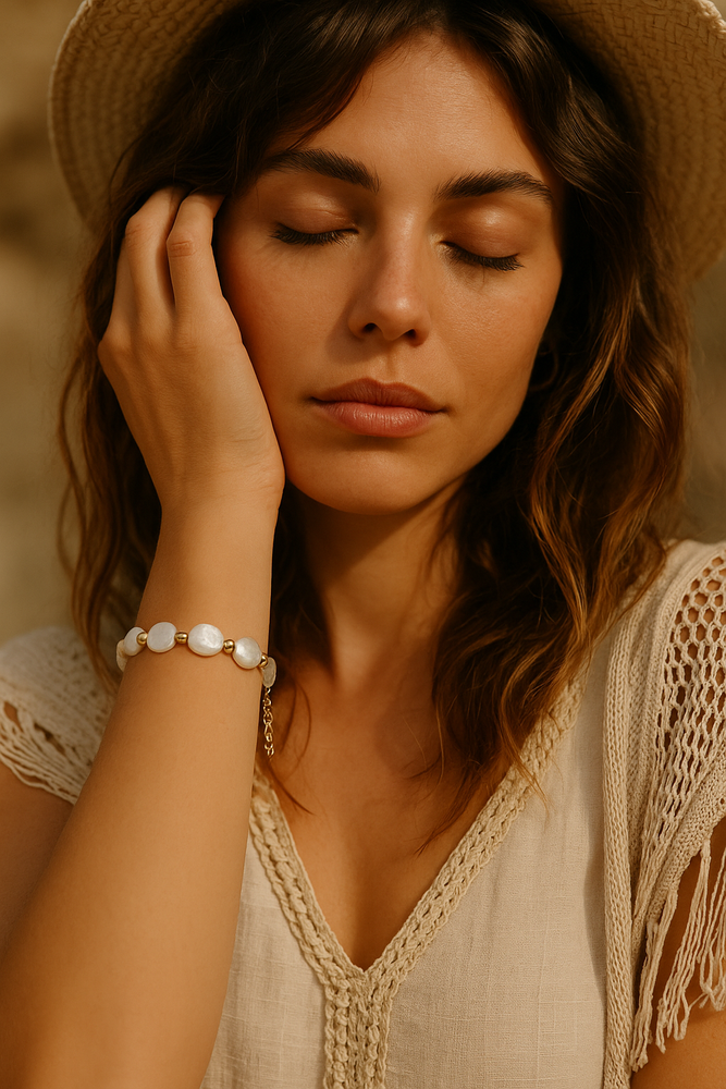 
                  
                    Free Spirit Boho Brass & Gold Natural Pearl Bracelet
                  
                