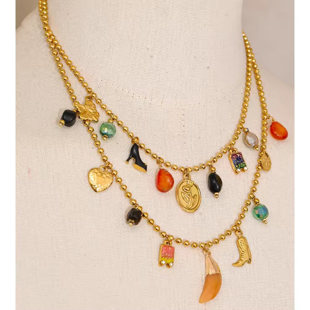 
                  
                    Charm Gold Plated Stainless Steel Waterproof & Tarnish-Free Necklaces- Boho Jewellery For Everyday Wear
                  
                